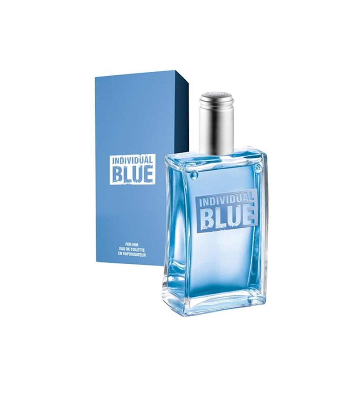 Deri Kılıflı Su Matarası & Individual Blue Erkek Parfüm & Siyah Havlu Hediye Seti