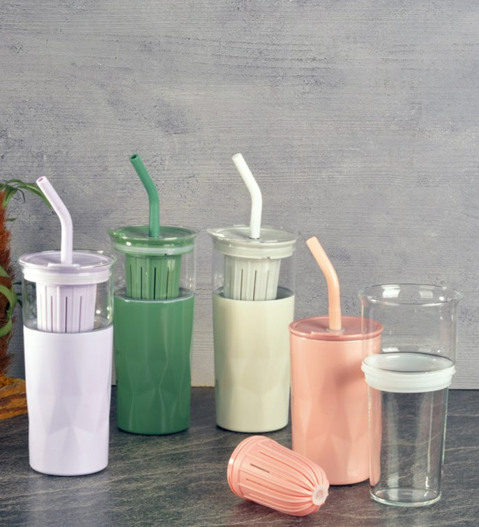 Cam Detox Termos & El Fanı & Fular & Bez Çanta Yaz Hediye Seti