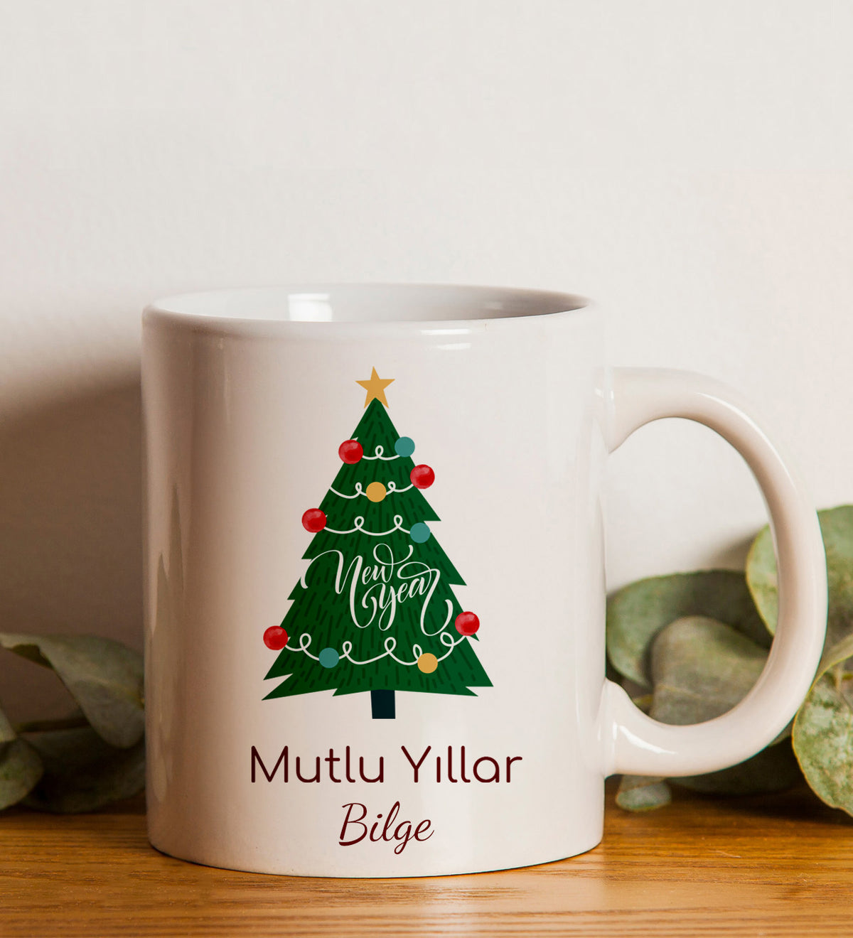 Ahşap Kasada Kişiye Özel Defter & Tükenmez Kalem & Baskılı Kupa & Çerçeve & Kar Küresi & El Yapımı Mumluk Hediye Seti