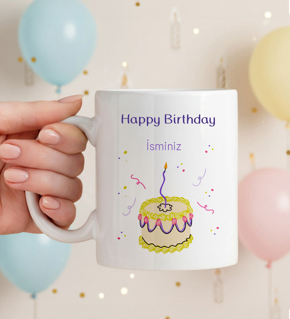 Kişiye Özel Happy Birthday Kupa