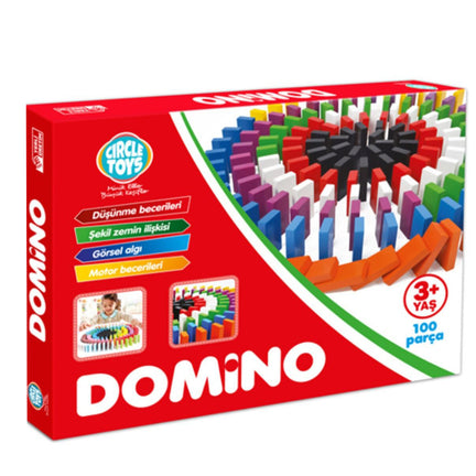 Renkli Ahşap Domino Taşları
