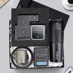 Masa Üstü Şarj Standı & French Press Termos & Selamlıque & Lacivert Porselen Fincan