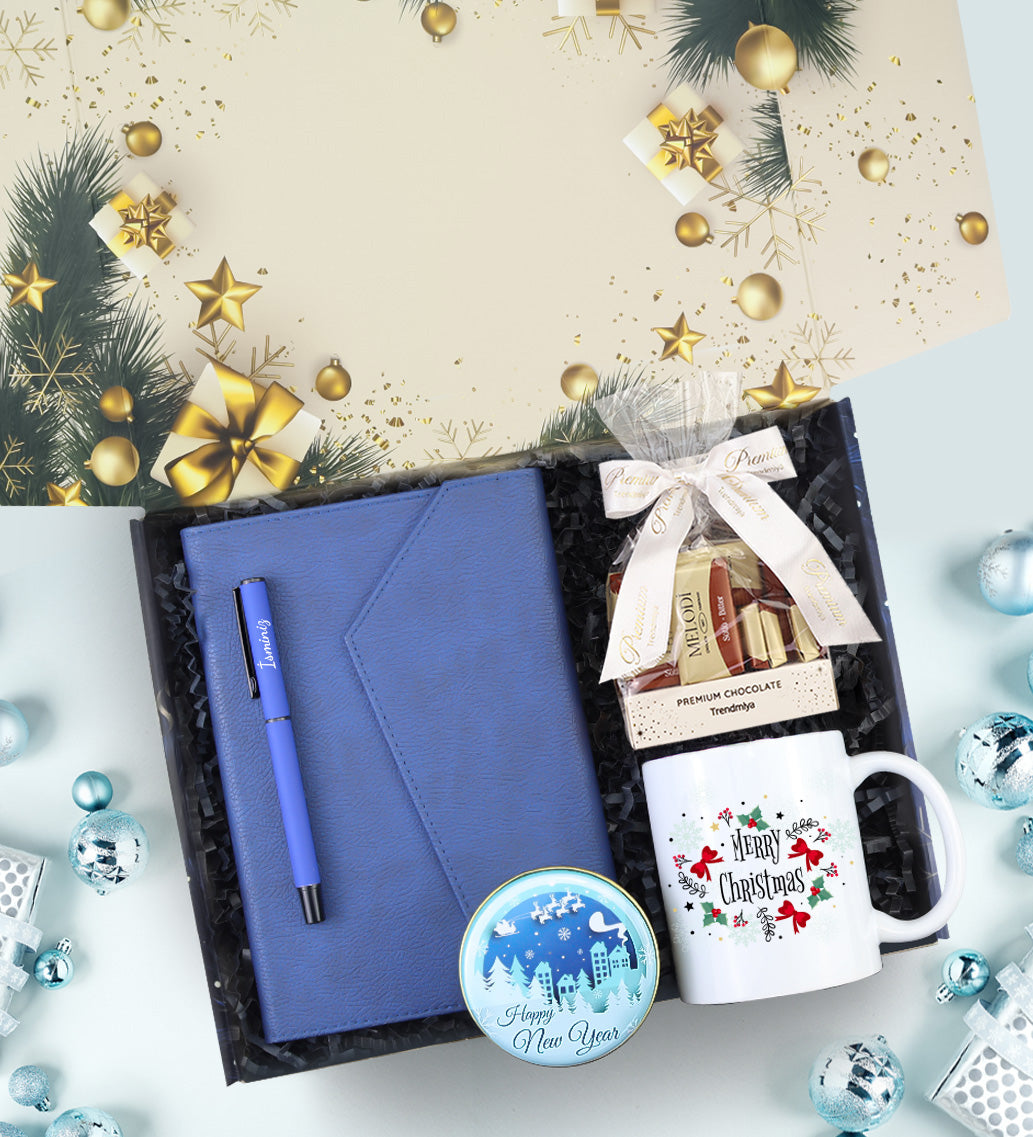 Mavi Yeni Yıl Hediye Seti