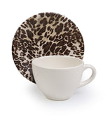Leopar Desen Seramik Çay Fincanı