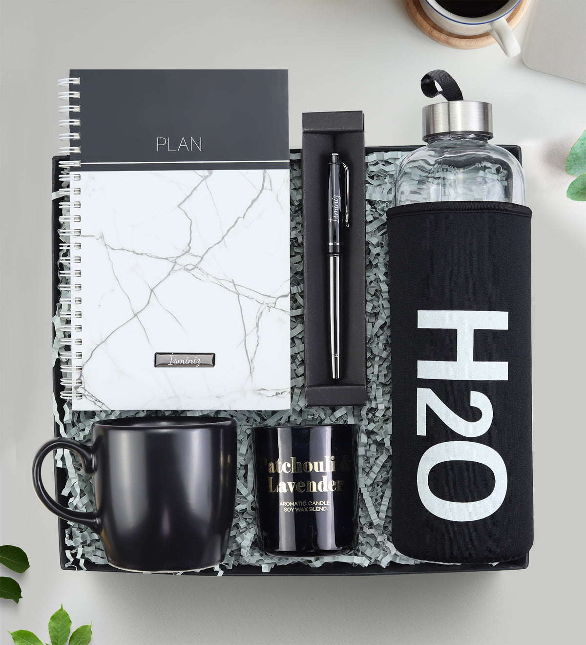 Defter & Kalem & Matara & Kupa & Mum Hediye Seti