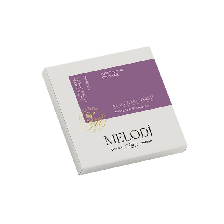 Melodi Fıstık Parçacıklı Bitter Çikolata