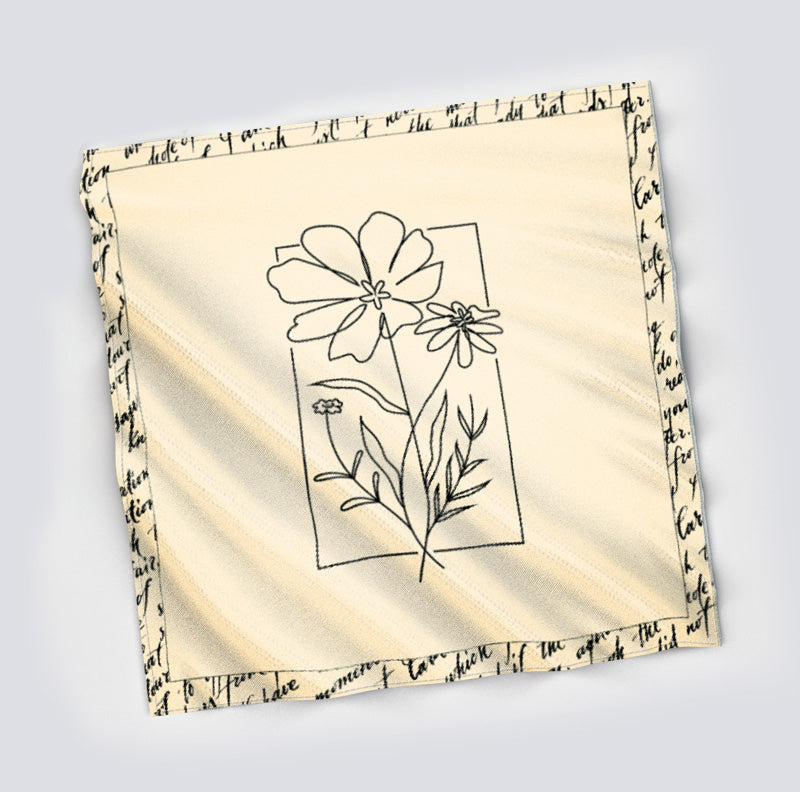 Turuncu Gül Kutusu & Basic Çiçek Desen Tasarım Fular