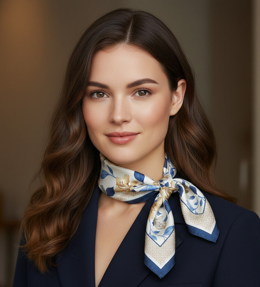 Porselen Çay Fincanı Fular Krem Kadına Hediye Kutusu