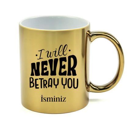 Gold Renk Kişiye Özel Kupa