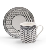 2'li Siyah Beyaz Fincan & Selamlıque Türk Kahvesi & Rakle Mum