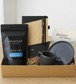 Dokulu Defter & Kalem & Fincan & Selamlıque Paket Kahve Hediye Seti