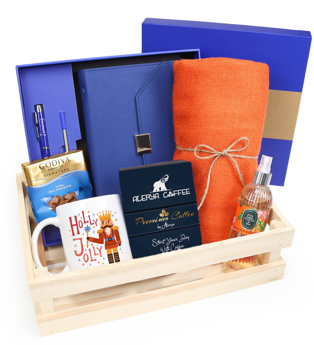 Ahşap Kasada Mutlu Yıllar Hediye Seti