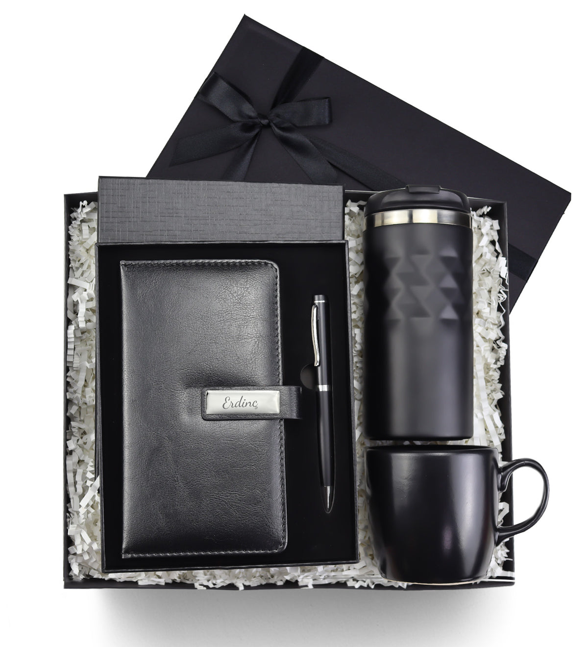 Özel Kutulu Defter Seti & Termos & Kupa Premium Hediye Seti