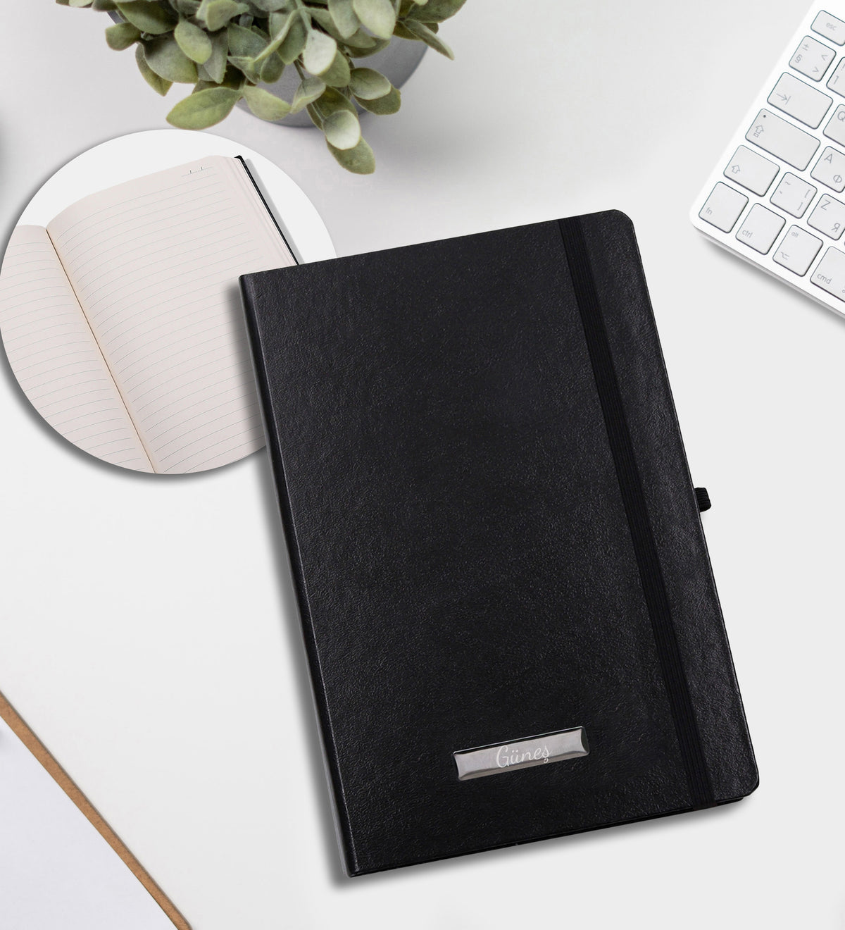 Pipetli 900ml Termos & Siyah Defter & Siyah Tükenmez Kalem & Siyah Kupa Hediye Seti