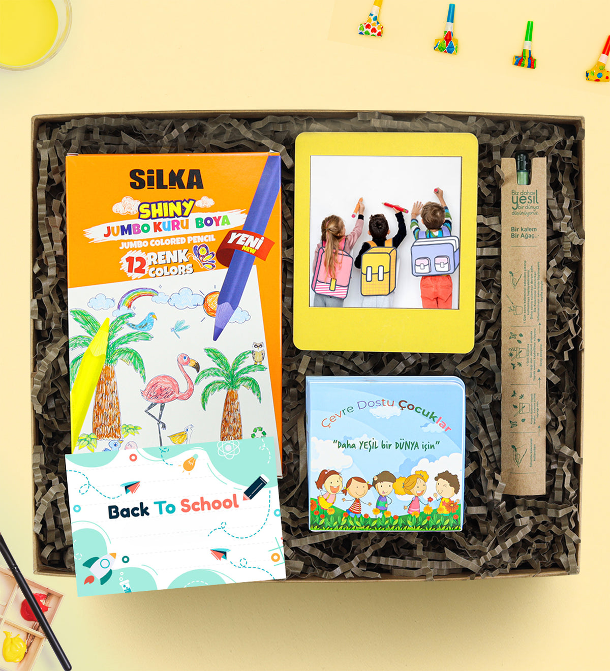 Silka 12’li Kuru Boya & Çerçeve & Tohumlu Kalem & Bitki Dikim Kiti Hediye Seti