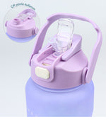 Mor 3'lü Kilitli Su Matarası