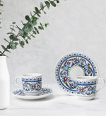 2 Adet Fincan & Duvar Süsü & Mum Geleneksel Motifli Hediye Seti