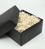 Hediye Kutusunda 6'lı Lacivert Çizgili Porselen Türk Kahvesi Fincanı