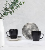 Hediye Kutusunda 6'lı Siyah Mat Türk Kahvesi Fincanı