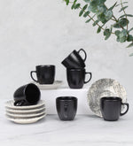 Hediye Kutusunda 6'lı Siyah Mat Türk Kahvesi Fincanı