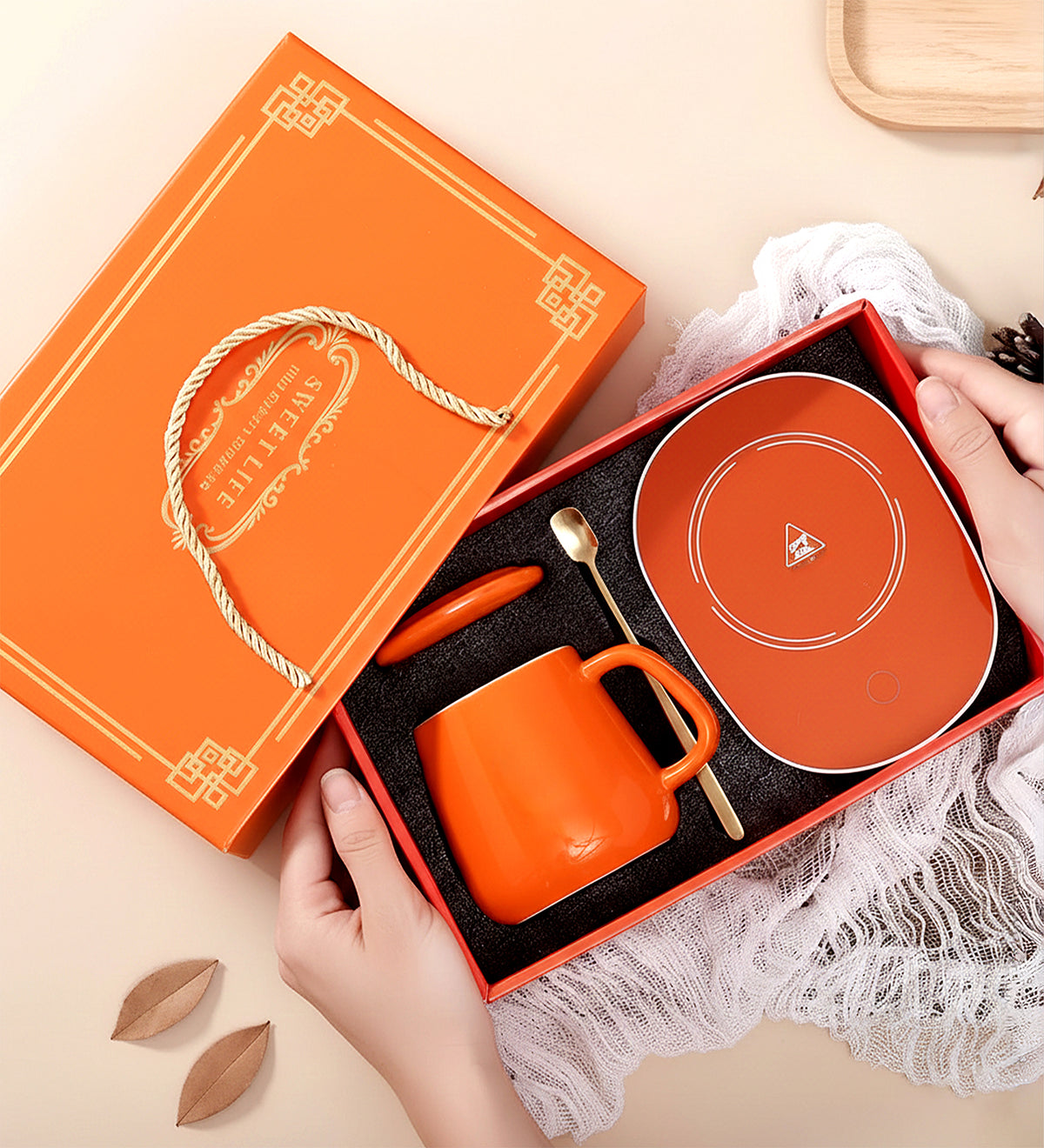 Usb Isıtıcılı 350ml Kupa Bardak Turuncu