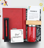 Tarihsiz Ajanda & Kalem & Kulplu Termos & Takvim Hediye Seti