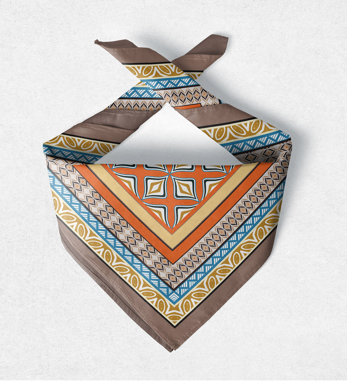 Kahverengi Tasarım Fular