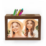 Fotoğraflı Ahşap Kalemlik