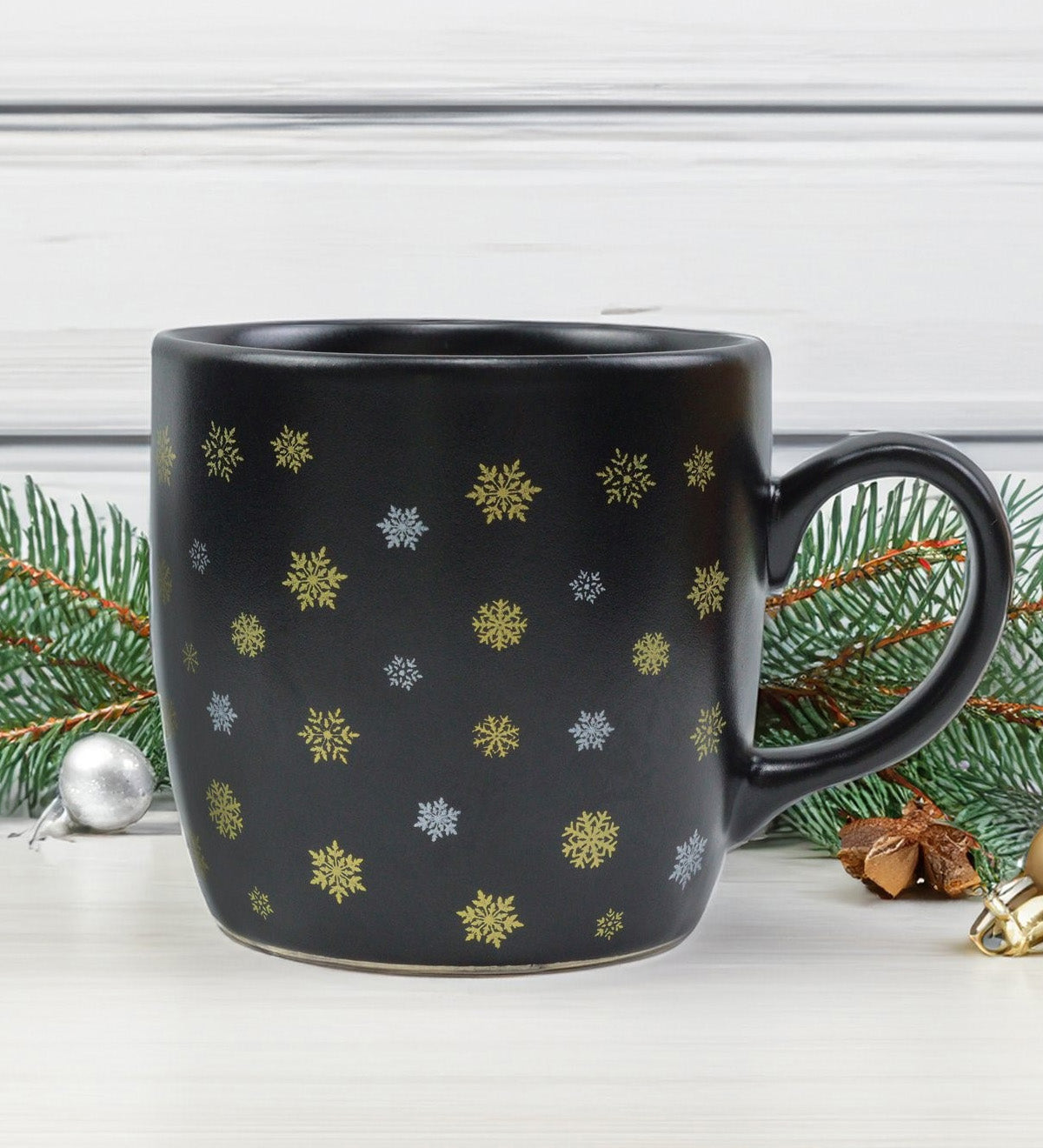 Bitki Çayı & Kar Tanesi Kupa & French Press & Sukulent & Bademli Kurabiye Hediye Seti