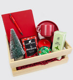 Kişiye Özel Tarihli Ajanda & Tükenmez Kalem & Kırmızı Fincan & Filtre Kahve & Kutulu Mum & Kolonya & Mini Çam Ağacı Hediye Seti
