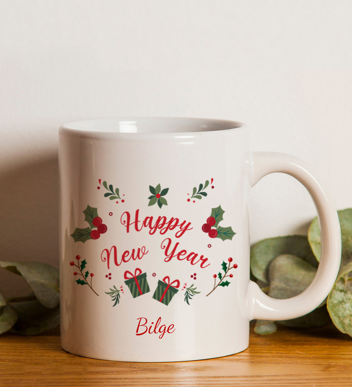 Ahşap Kasada 2026 Yeni Yıl Tarihli Ajanda & Tükenmez Kalem & Baskılı Kupa & Filtre Kahve & Kolonya & Mini Çam Ağacı Hediye Seti