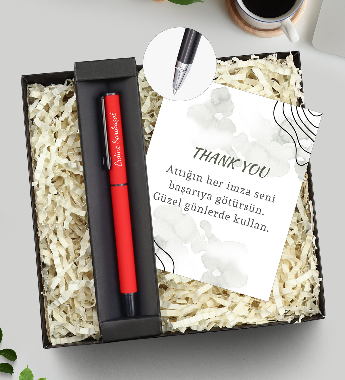 Hediye Kutusunda Kişiye Özel Mat Roller Kalem