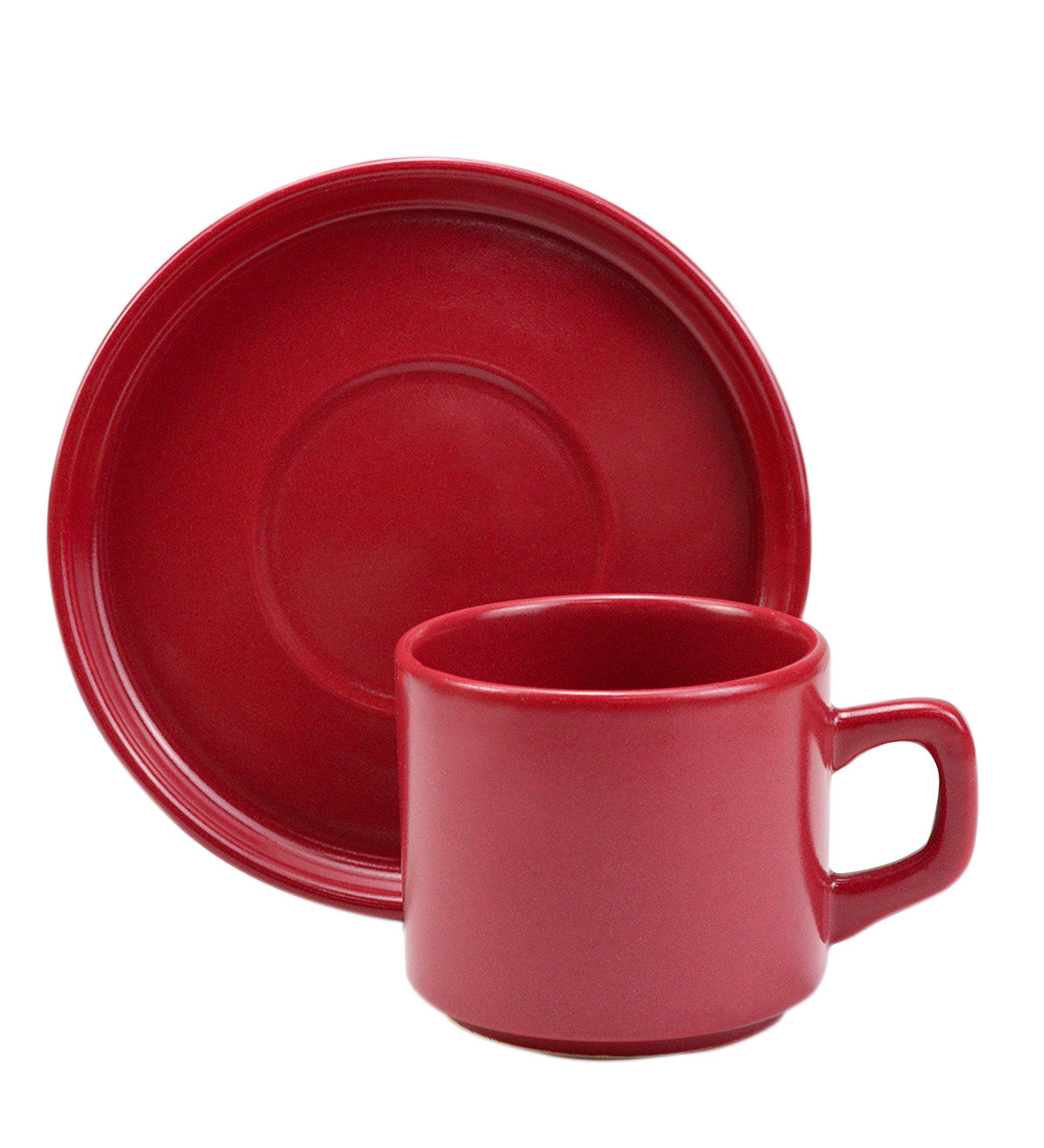 Kırmızı Double Türk Kahvesi ve Çay Fincanı