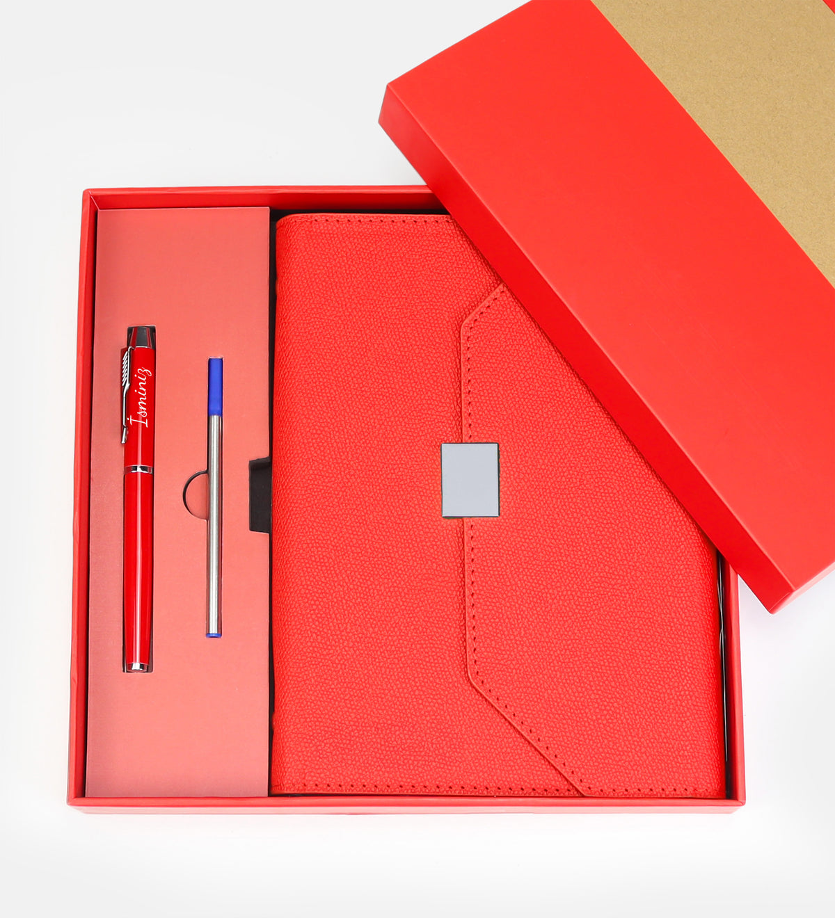 Kutulu Defter Kalem Seti & Dereceli Termos & Kupa Hediye Seti