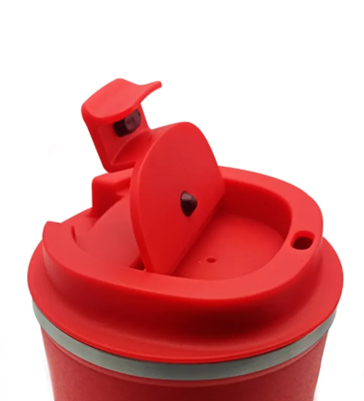 Silikonlu Kırmızı Termos