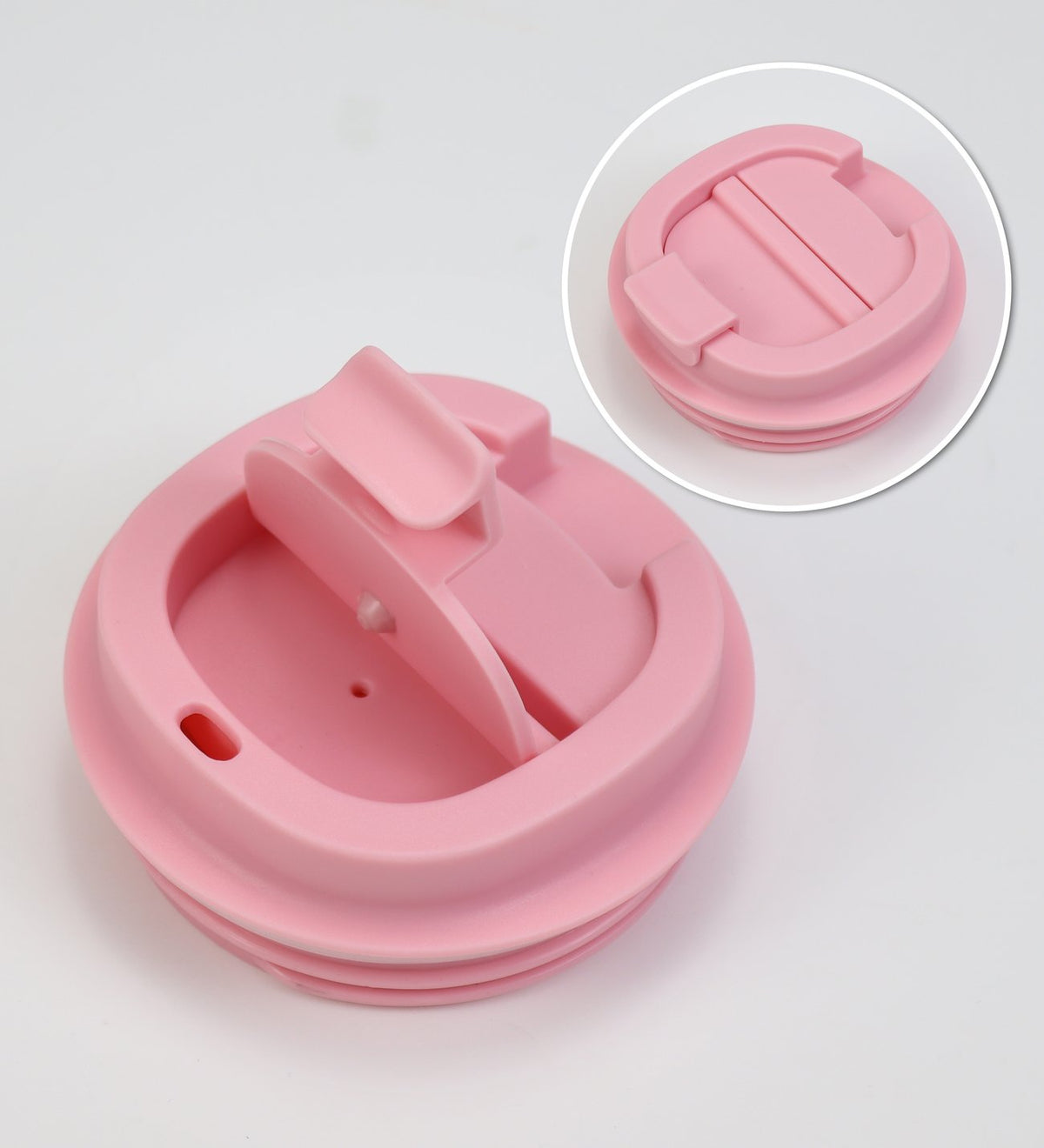 Silikonlu Pembe Termos