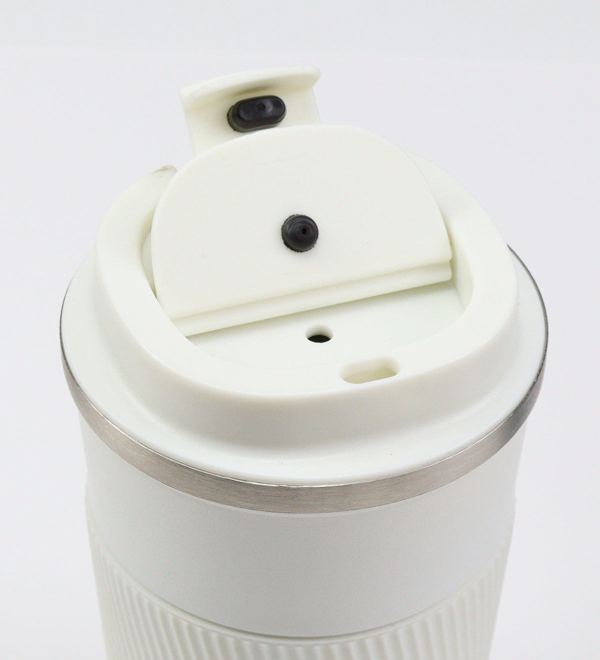 Silikonlu Beyaz Termos