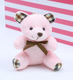 Kişiye Özel Pembe 500 ML Çelik Termos & Pembe Kupa & Beyaz Çerçeve & Ayıcık Anahtarlık Hediye Seti