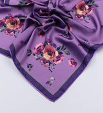 Kişiye Özel T Fincan & Mor Kılıflı Matara & Mor Çiçekli Fular & Lila Cüzdan