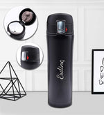 Kişiye Özel 500 ml. Kilitli Çelik Termos & French Press & Defter & Kupa & 2 Adet Mum