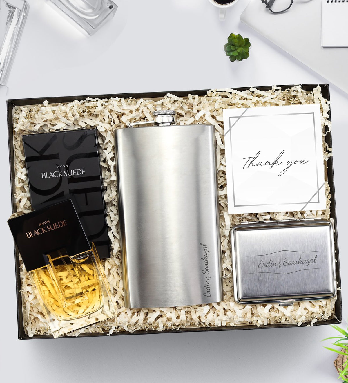 Kişiye Özel Çelik Cep Mataralı Hediye Seti