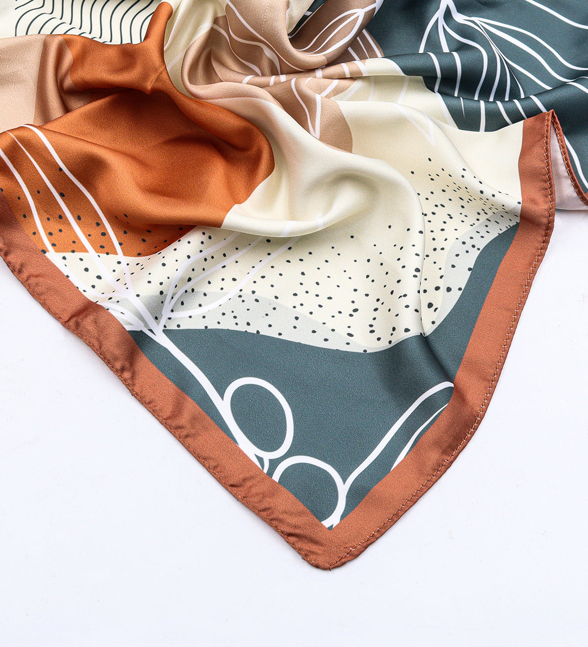 Kişiye Özel El Çantası & Kahverengi Tasarım Fular & Kolye Hediye Seti