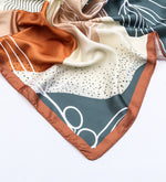 Kişiye Özel El Çantası & Kahverengi Tasarım Fular & Kolye Hediye Seti