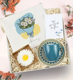 Kişiye Özel Ham Bez El Çantası & Mum & Türk Kahvesi Fincanı Hediye Seti