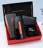 Kişiye Özel Kutusunda Siyah Erkek Cüzdan & Zippo Tarzı Çakmak & Avon Full Speed Erkek Parfüm Hediye Seti