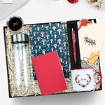 Mantar Desenli Defter & Gümüş Renk Detaylı Kırmızı Tükenmez Kalem & Derece Göstergeli Çift Cidarlı 300ml Cam Matara & Kırmızı Defter & Kırmızı Renk Detaylı Vintage Kupa