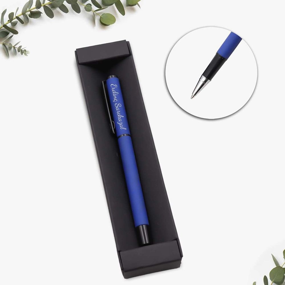 Kişiye Özel Mavi French Pressli Çelik Termos & Telefon Cepli Mavi Defter & Mavi Roller Kalem &Okyanus Kokulu Bardak Mum & Alerya Premium Filtre Kahve Hediye Seti