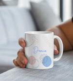 Mavi Roller Kalem & Baskılı Kupa & Individual Blue Parfüm & Mavi İnstagram Çerçeve Hediye Seti