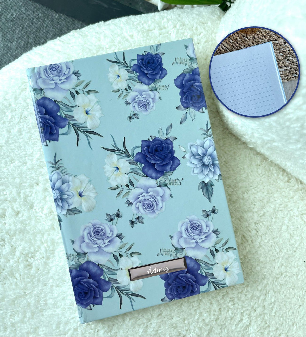 Tasarım Defter & Beyaz Tükenmez Kalem & T Kupa & Cam Matara Hediye Seti