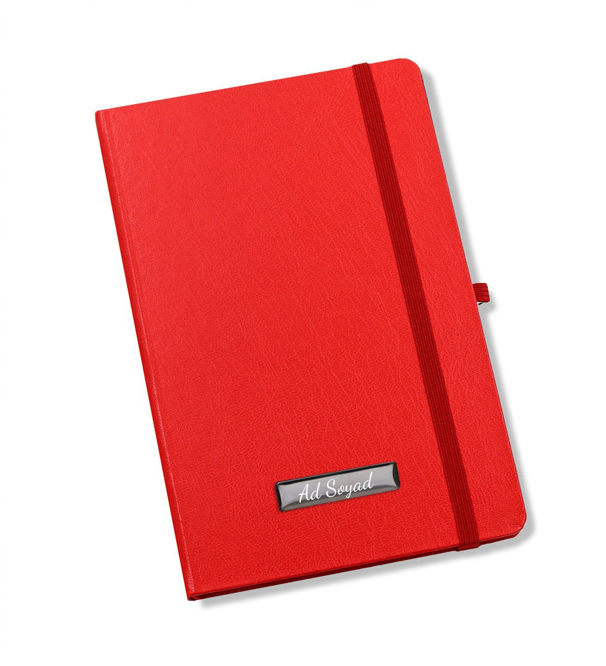 Pipetli Buzlu Cam Bardak & Kalem & Kırmızı Defter Hediye Seti